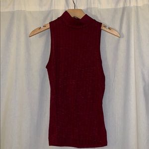 Mock Neck Sleeveless Top
